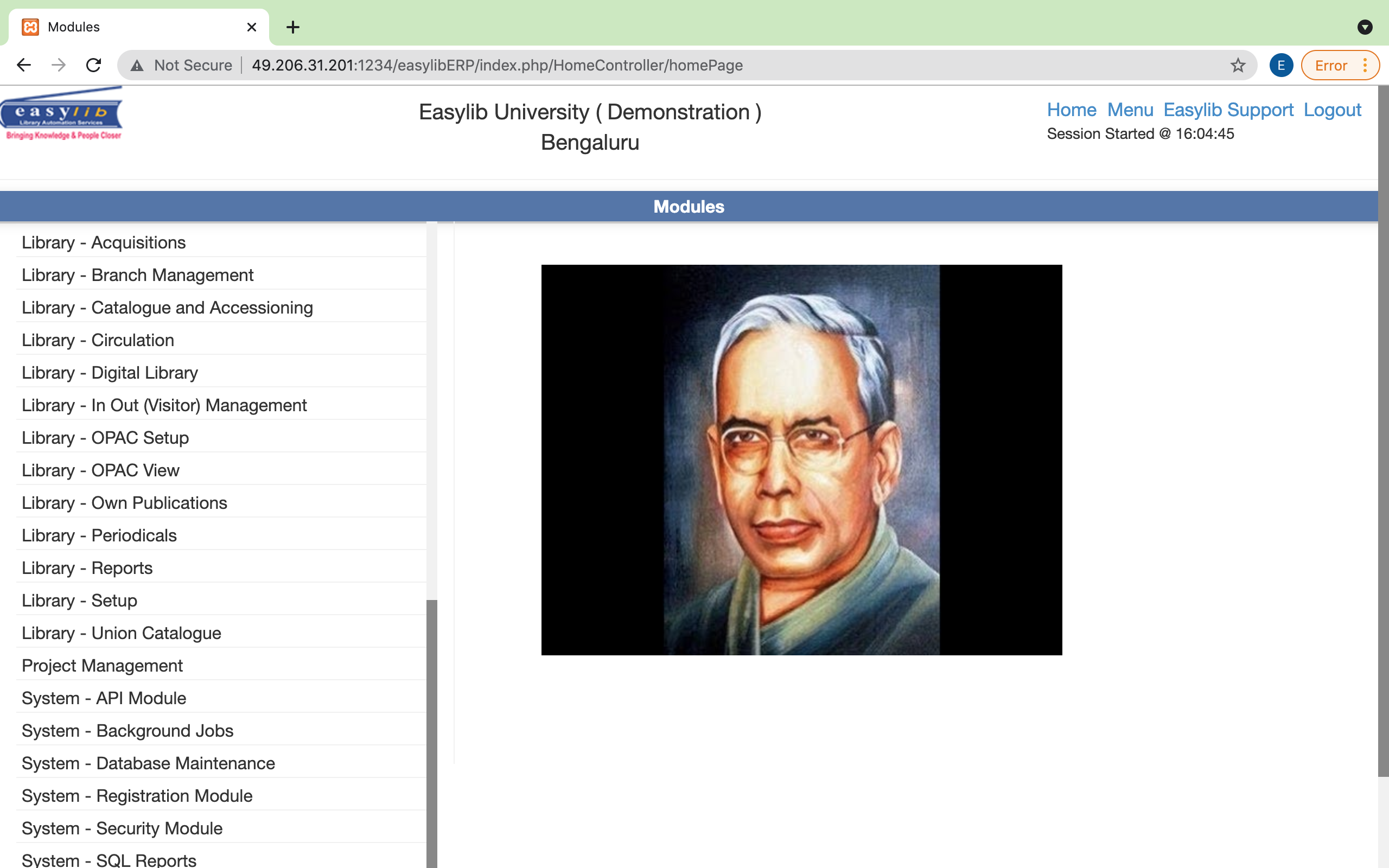 screenshot of Easylib Library Automation Software